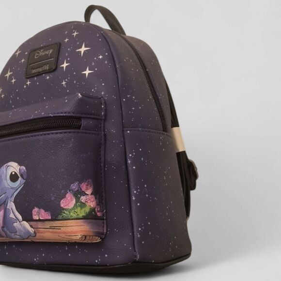 Loungefly Disney Lilo & Stitch Starry Night Stitch Mini Backpack - Picture 6 of 11